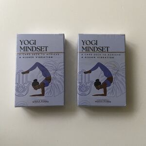 2PCS Yogi Mindset 50 Card Deck Daily Positive Mantras Affirmations Yoga Meditate